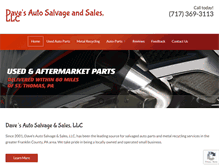 Tablet Screenshot of davesautosalvage.com